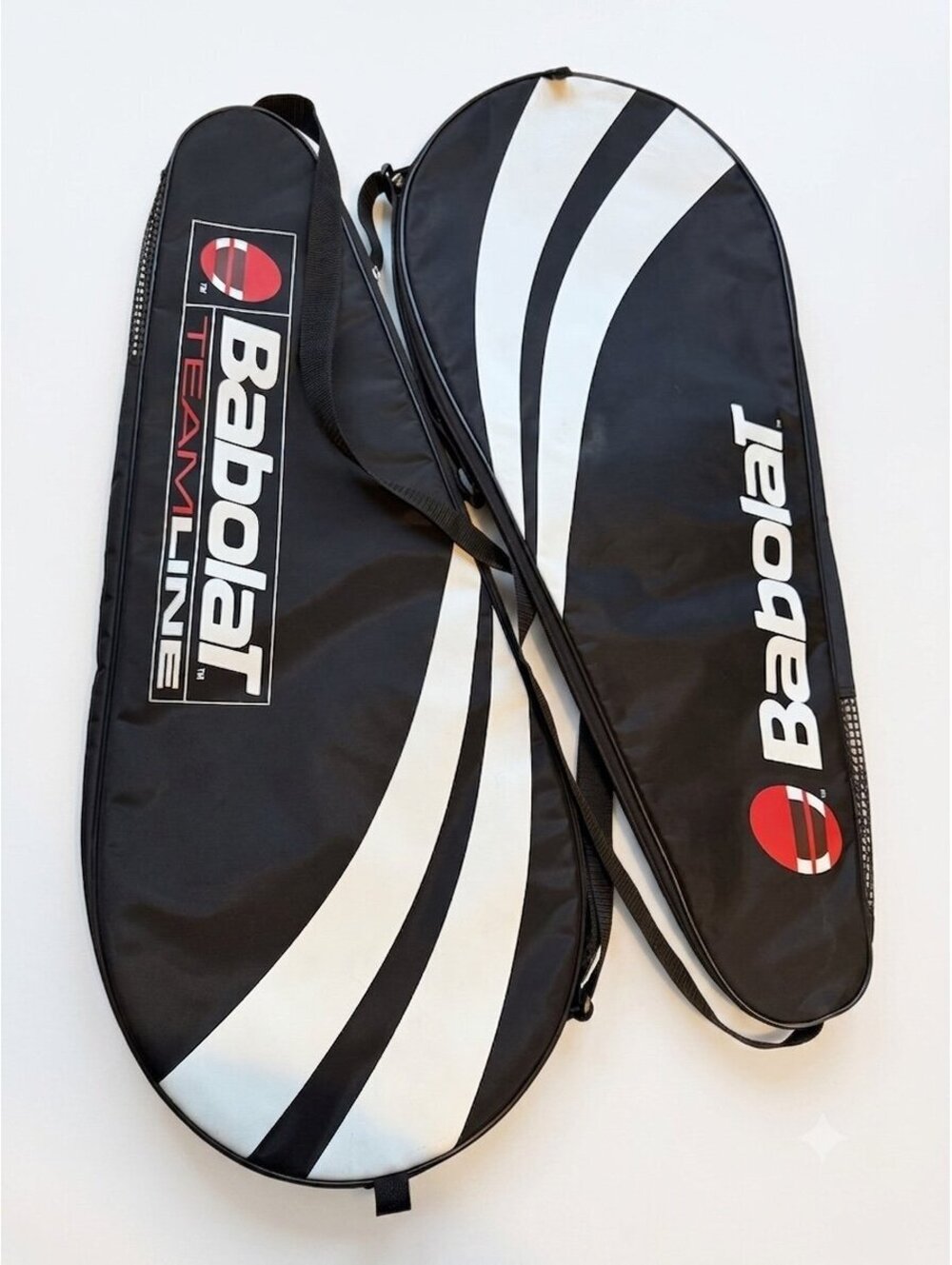 2 Babolat Single Tennis Racquet Bag Black Padded Standard Carry Case